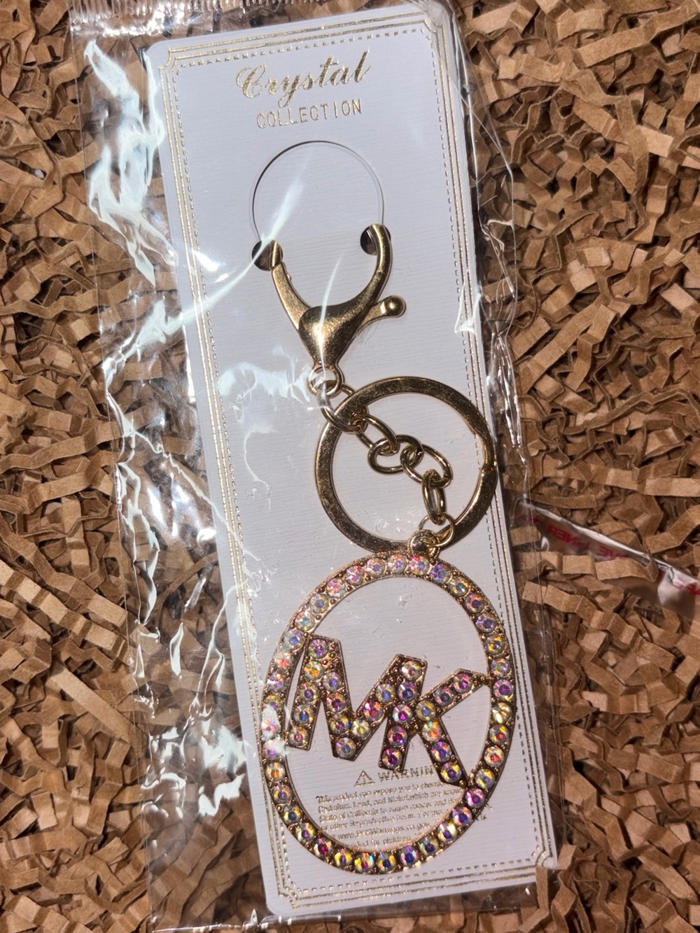 Fashion MK Rhinestone Keychain - Picture 2 of 2